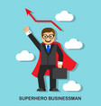 successful businessman superhero vector image