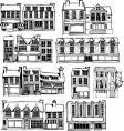 town buildings vector image vector image