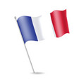 flag of france on the flagstaff vector image