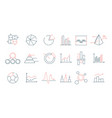 graphs statistics icon financial business charts vector image vector image