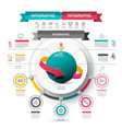 marketing infographic design circle infographics vector image