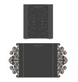 template of a greeting card with an openwork vector image