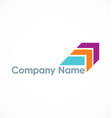 colored arrow company logo vector image