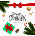 merry christmas and happy new year vector image vector image