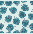 monstera leaves seamless pattern background vector image vector image