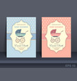 baby shower invitation card vector image vector image