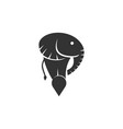 elephant pin map pointer icon brand vector image