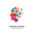human head face logo creative brain man digital vector image
