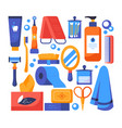 personal hygiene - set flat design style vector image