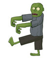 zombie on white background vector image vector image