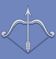 design in old norse style bow and arrow vector image