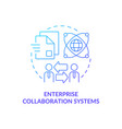 enterprise collaboration systems blue gradient vector image vector image
