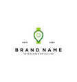letter i map pin logo design vector image vector image