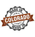 made in colorado round seal vector image vector image