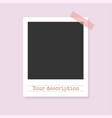 polaroid photo frame with soft shadow vector image