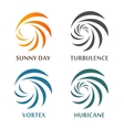 set of abstract spinning logos collection vector image vector image