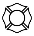 blank fire rescue department logo base vector image vector image