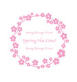 floral wreath of cherry blossom vector image