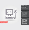 ultrasound scanner linear medical symbols vector image