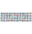 huge set colorful sports logos emblems logos vector image vector image