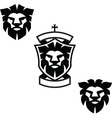 lion heads vector image