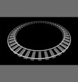 railway isometric 3d on a black vector image vector image