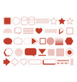 retro design element geometric shapes set vintage vector image