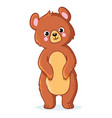teddy bear stands on a white background vector image