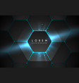 abstract hexagonal background with light effect vector image vector image