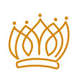 flower leaf crown logo icon brand identity vector image