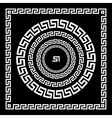 greek ornament circle meander round vector image