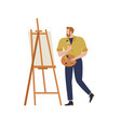cartoon artist isolated character in creative vector image