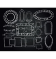 chalkboard doodle frames set vector image