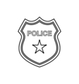 police badge outline icon linear vector image