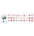 a set of wedding logos on white vector image vector image