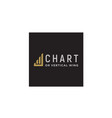 financial statistic chart bar diagram wings logo vector image vector image