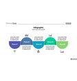 five steps plan slide template vector image vector image
