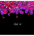 flower pink on black background vector image vector image