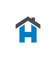 h letter home shape logo template design eps 10 vector image