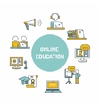 online education set icon vector image