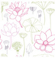seamless pattern with lotus vector image