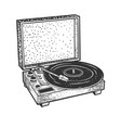 turntable record player sketch vector image vector image