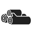 wooden logs pile icon firewood black logo vector image vector image