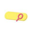 yellow glossy website browser diagonal magnifying vector image vector image