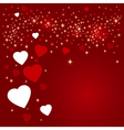 hearts background design vector image
