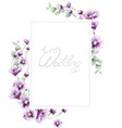 lavender summer frame watercolor card backgrounds vector image vector image