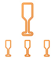 orange line bar logo design set vector image vector image