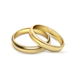 wediding rings bridal set realistic image vector image