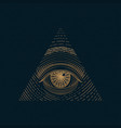 all seeing eye illuminati symbol vector image vector image