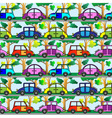 cartoon car seamless pattern vector image vector image